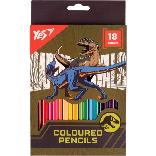 Карандаши цветные Yes Jurassic World, 18 шт. (290736) - Pampik