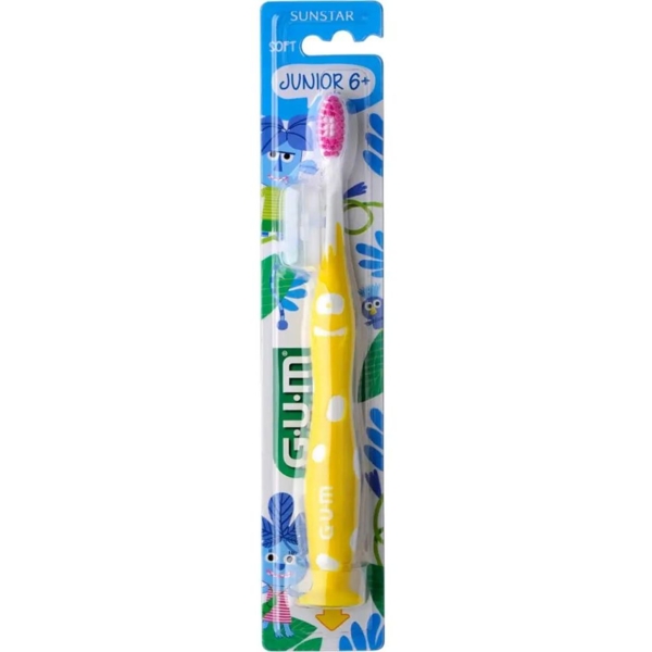 Зубная щетка GUM Junior Monster мягкая желтая - Pampik