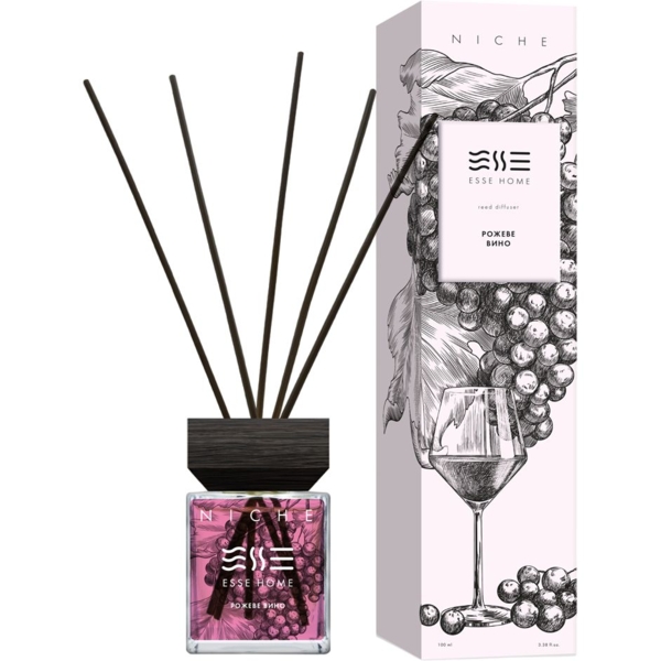 Аромадифузор для дома Esse Home Niche Розовое вино, 100 мл - Pampik