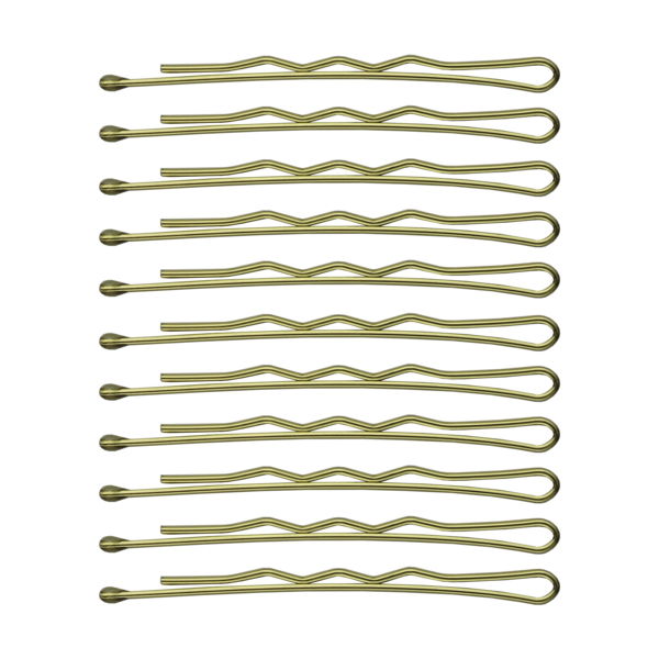 Набор фрезерных невидимок для волос SPL, 5 см, 24 шт., золотой (3022-0050) - Pampik - 4