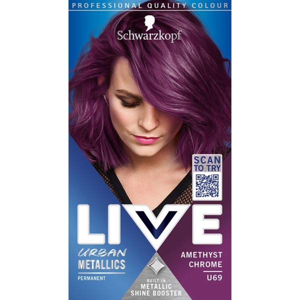 Фарба для волосся Schwarzkopf Live Urban Metallics U69 Amethyst Chrome - Pampik - 2