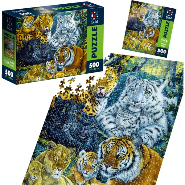 Пазли De.tail Дикі кішки, 500 елементів (DT500-14) - Pampik - 2