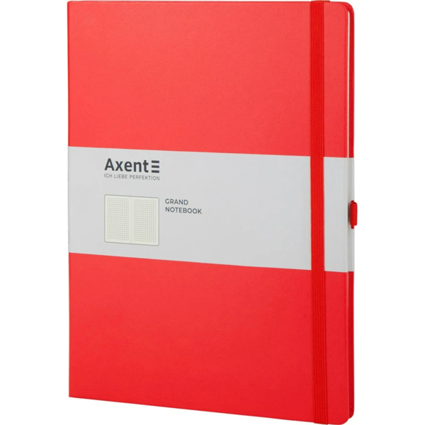 Книга записная Axent Partner Grand клетка 210x295 мм 100 листов красная (8203-06-A) - Pampik - 2