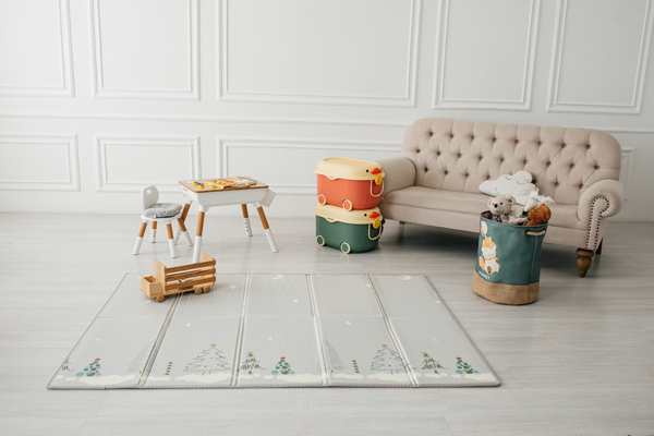 Детский двусторонний складной коврик Poppet Зимняя ночь и Птица мира, 200х150x1 см (PP024-150H) - Pampik - 8