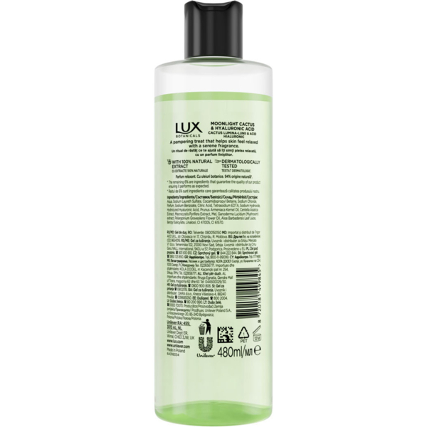 Гель для душу Lux Botanicals Кактус та Гіалуронова кислота, 480 мл - Pampik - 2
