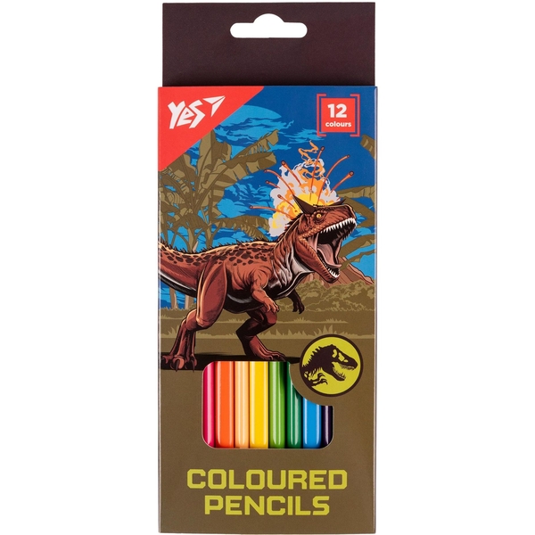 Карандаши цветные Yes Jurassic World, 12 шт. (290722) - Pampik