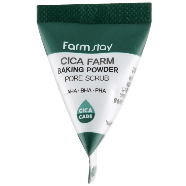 Скраб для лица FarmStay Cica Farm Baking Powder Pore Scrub с центеллой и кислотами 7 мл - Pampik