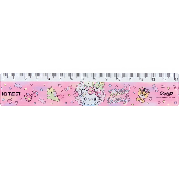 Линейка пластиковая Kite Hello Kitty 15 см (HK24-090-2) - Pampik
