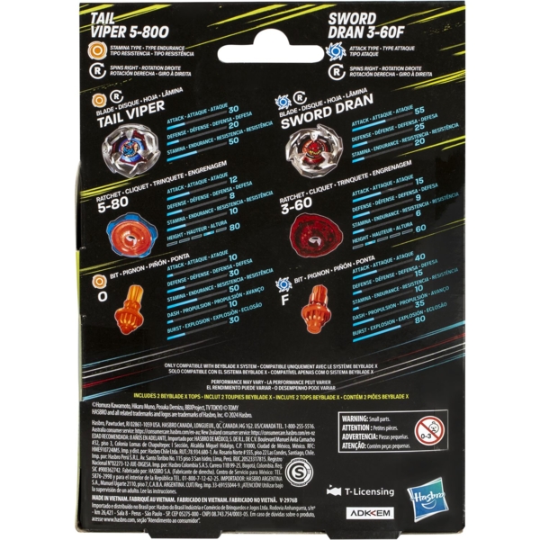 Набор игрушечный Hasbro Beyblade X Dual Pack Set из двух волчков (F9586_G0197) - Pampik - 4