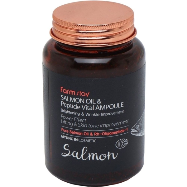 Сыворотка для лица FarmStay Salmon Oil & Peptide Vital Ampoule 250 мл - Pampik - 2