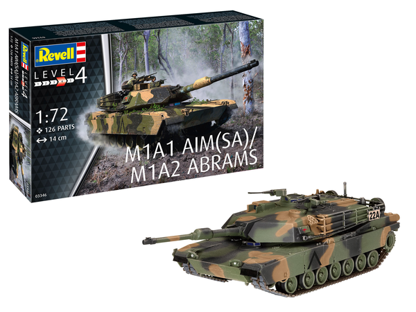 Сборная модель Revell Танк Абрамс M1A1 AIM(SA)/M1A2 масштаб 1:72, 126 деталей (RVL-03346) - Pampik - 2