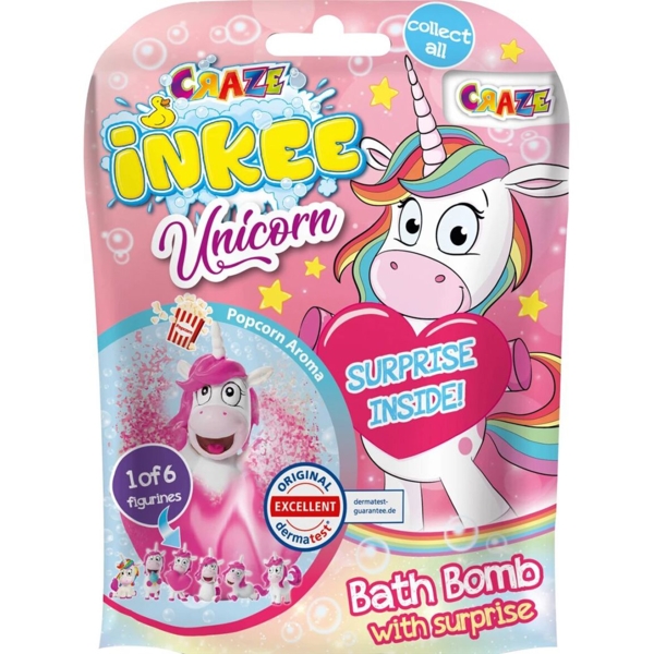 Ароматна бомбочка для ванни з іграшкою Inkee Милі єдиноріжки в асортименті (18378) - Pampik