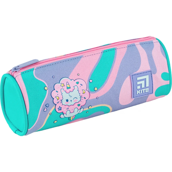 Пенал мягкий Kite Rainbow Catcorn 7x19х6.5 см голубой (K24-667-5) - Pampik