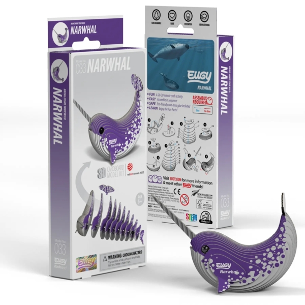 Збірна 3Д модель Eugy Зоопарк Нарвал (XEG-033) - Pampik - 5