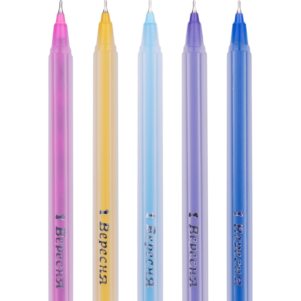 Ручка кулькова 1 Вересня Natural сині чорнила упаковка 30 шт. (411477) - Pampik