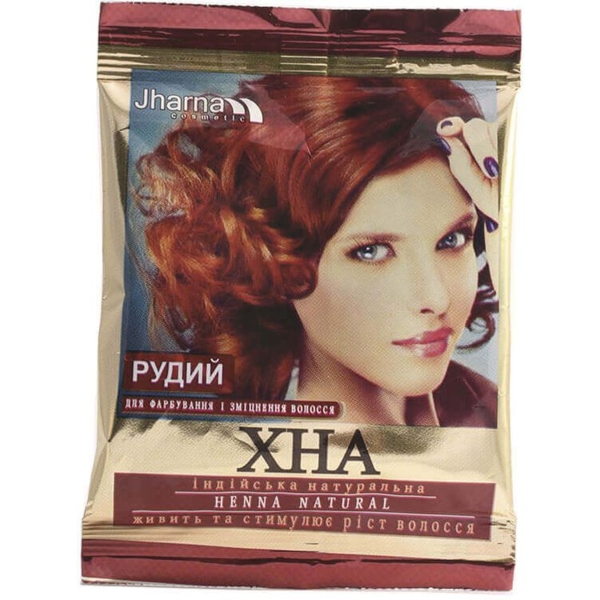 Хна Jharna аюрведическая индийская с травами рыжая 25 г - Pampik