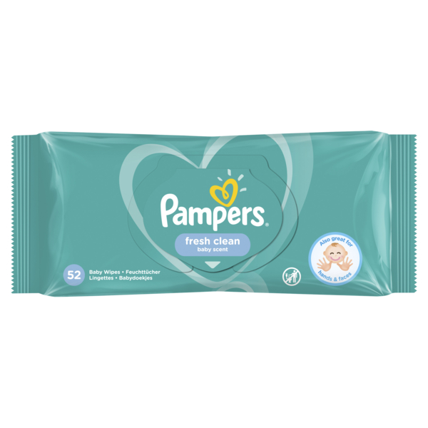 Дитячі вологі серветки Pampers Fresh Clean, 624 шт. (12 уп. по 52 шт.) - Pampik - 4