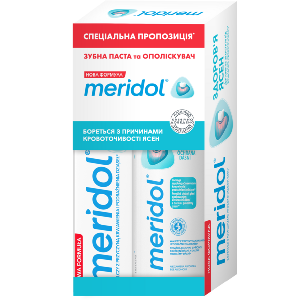 Набір Meridol зубна паста 75 мл + ополіскувач 100 мл - Pampik