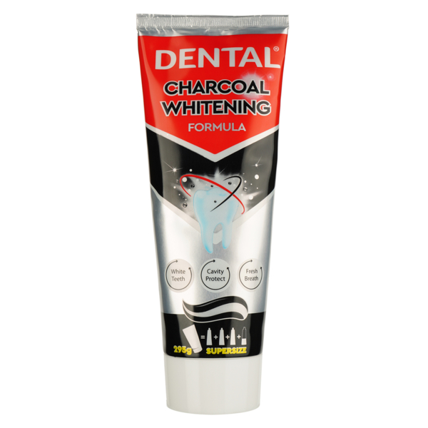 Зубная паста Dental отбеливающая, с углем, двухцветная - Pampik