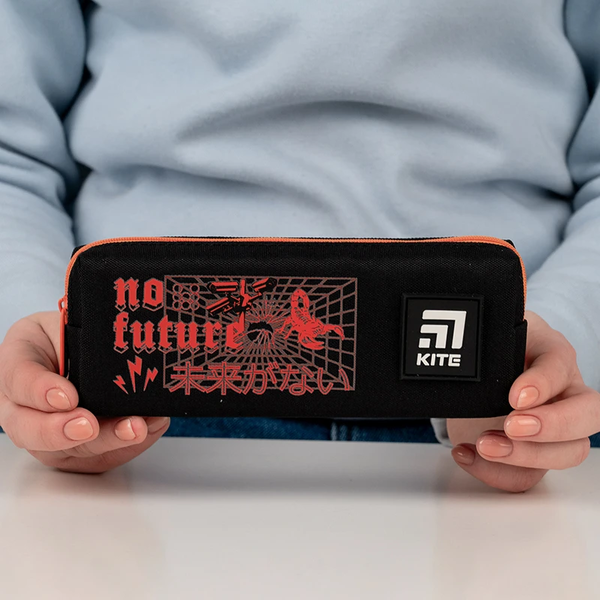 Пенал мягкий Kite 6.5х19х3.5 см, черный (K24-642-12) - Pampik - 3