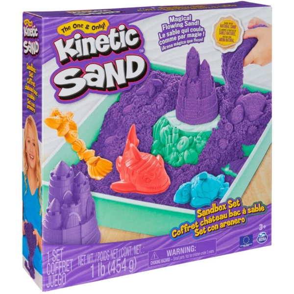 Набір піску для дитячої творчості Kinetic Sand V2 Замок з піску, 454 г, фіолетовий (71402) - Pampik