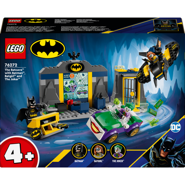 Конструктор LEGO DC Batman Печера Бетмена з Бетменом Бетгерлом та Джокером, 184 деталі (76272) - Pampik
