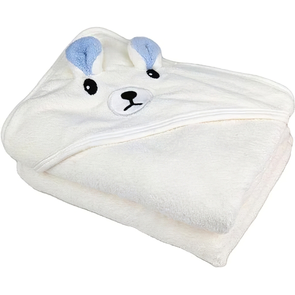 Дитячий рушник-куточок HomeBrand з вишивкою 80х80 см кремовий (60090) - Pampik