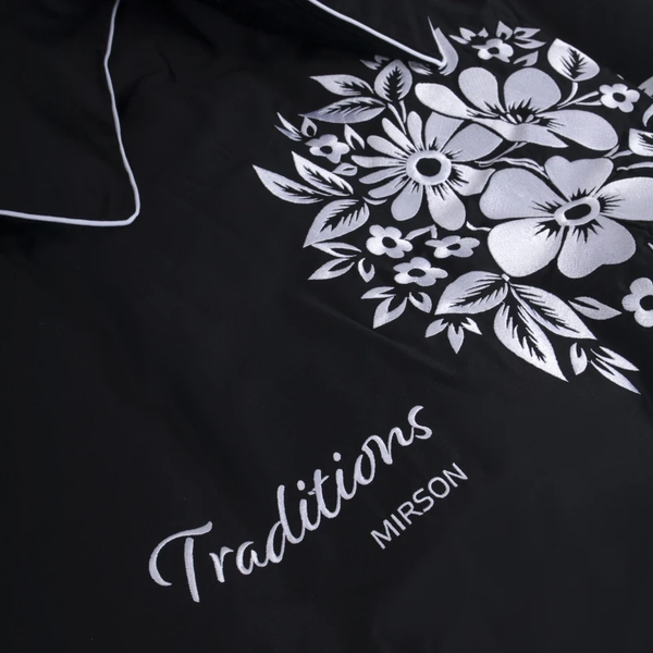 Пододеяльник MirSon Traditions 0055 Сатин Elit Black Pearl 110х140 см (2200008706197) - Pampik - 2