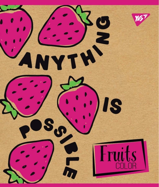 Набір зошитів Yes Fruits color Крафт А5, в лінійку, 18 аркушів, 10 шт. (765097) - Pampik