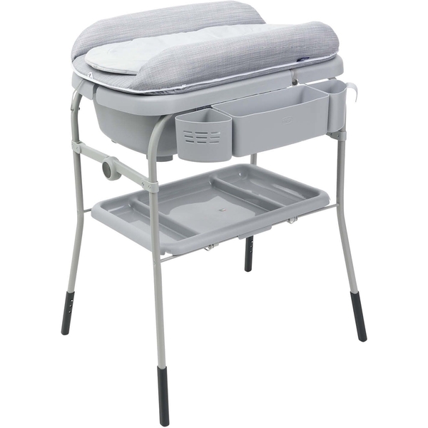 Пеленальный столик Chicco Cuddle & Bubble с ванночкой серый (79348.69) - Pampik