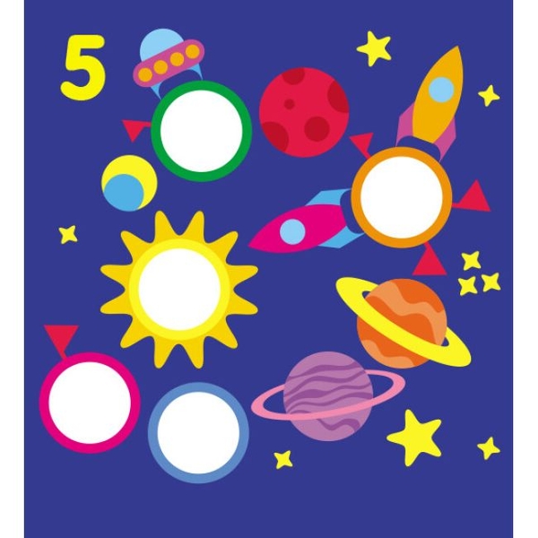 Мозаика с наклеек Ранок Кружочки (С166050У) - Pampik - 5