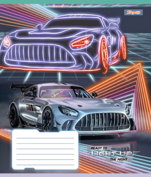 Набір зошитів 1 Вересня Lights up А5, в клітинку, 60 аркушів, 10 шт. (767135) - Pampik - 5