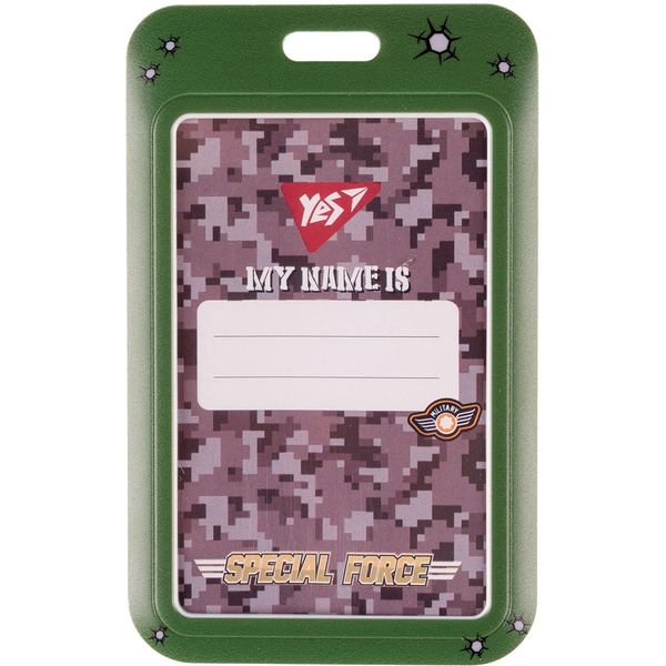 Бейдж Yes Military слайдер без ленты вертикальный (940318) - Pampik