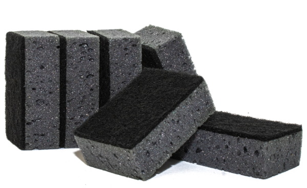 Губки кухонні Stark крупнопористі для гриля, 98х68х35 мм, 5+1 шт., чорний - Pampik - 2