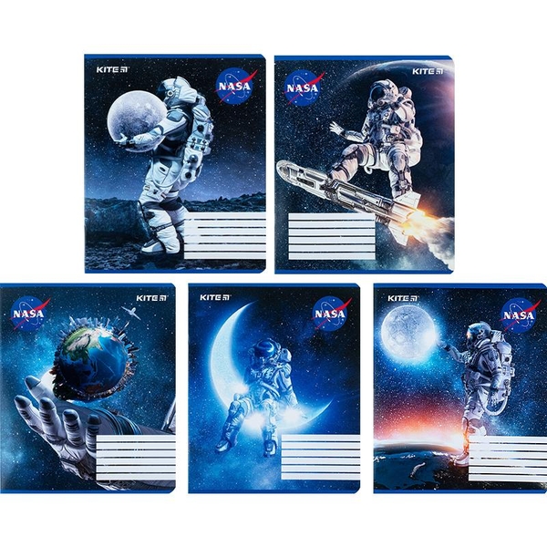 Набор тетрадей Kite NASA А5 в клетку 18 листов 20 шт. (NS24-236) - Pampik