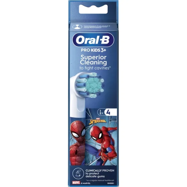 Насадки для электрической зубной щетки Oral-B Kids Человек-паук, 4 шт. - Pampik - 2