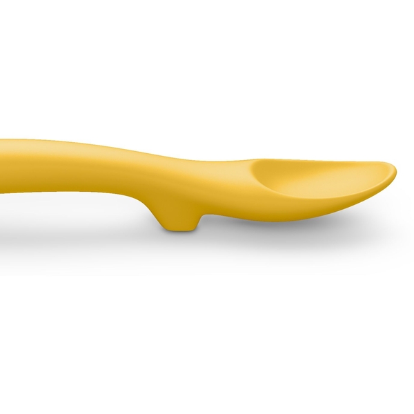 Ложка силиконовая Suavinex Animal с обезьяной, желтая (401353) - Pampik - 2