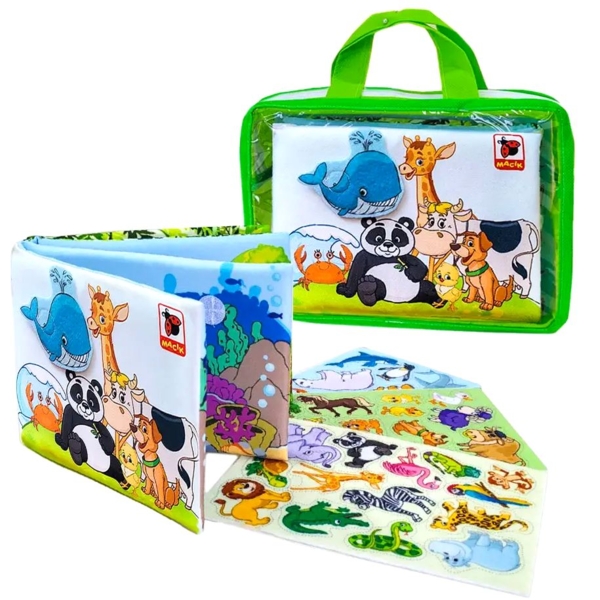 Мягкая книжка Масік Животные развивающая (МС 070301-03) - Pampik