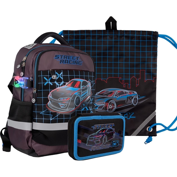 Рюкзак Yes S-52 Collection Street Racing с пеналом и сумкой (559779) - Pampik