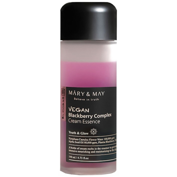 Крем-есенція для живлення та зволоження шкіри Mary&May Vegan Blackberry Complex Cream Essence 140 мл (BT20224) - Pampik