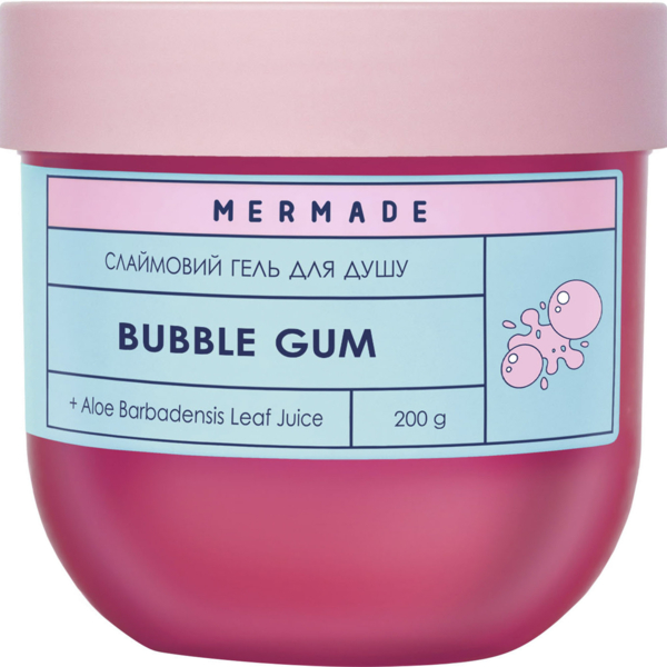 Слаймовий гель для душу Mermade Bubble Gum, 200 г - Pampik