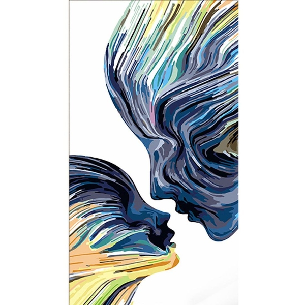 Набір для розпису по номерах Strateg Абстрактні обличчя 50х25 см (WW217) - Pampik