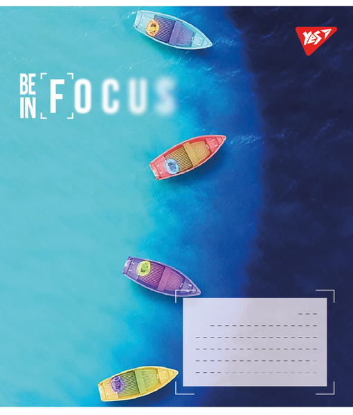 Набір зошитів Yes Be in focus А5, в клітинку, 96 аркушів, 5 шт. (767417) - Pampik - 2