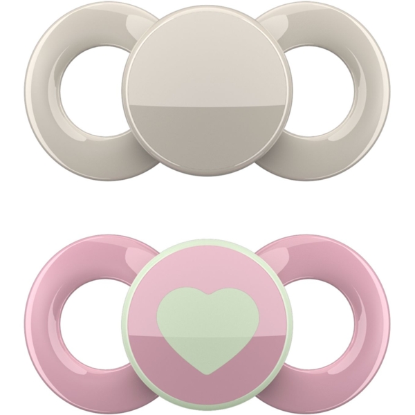 Пустушка ортодонтична Dentistar для дівчинки, 0-6 місяців, 2 шт. (3960001) - Pampik