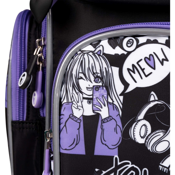 Рюкзак школьный Yes S-101 Anime, черный с фиолетовым (559590) - Pampik - 9