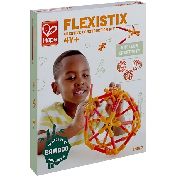 Конструктор Hape Flexistix Строительство бамбуковый 66 деталей (E5567) - Pampik