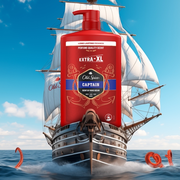 Гель для душа и шампунь Old Spice 3 в 1 Captain, 1000 мл - Pampik - 6