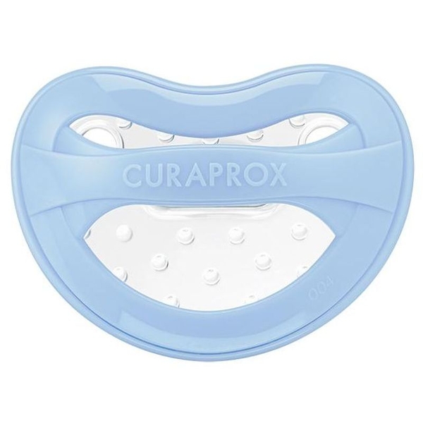 Пустышка Curaprox от 0 до 7 месяцев, с контейнером для хранения, голубая, 1 шт. - Pampik - 2