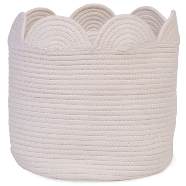 Кошик для іграшок Childhome Flower, 30x30x30 см, білий (CCBAFL30) - Pampik - 3