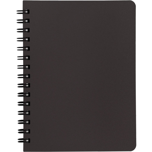 Книга записная Buromax Office в клеточку, А6, спираль, темно-коричневая, 96 листов (BM.24651150-19) - Pampik